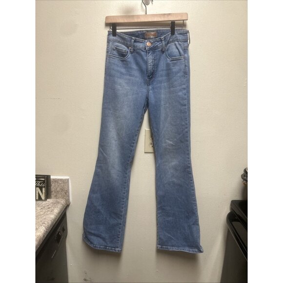 Kut From Kloth ANA HIGH RISE Fab AB Flare Jeans womens 6 GUC! 5 pocket 31L - Picture 3 of 10